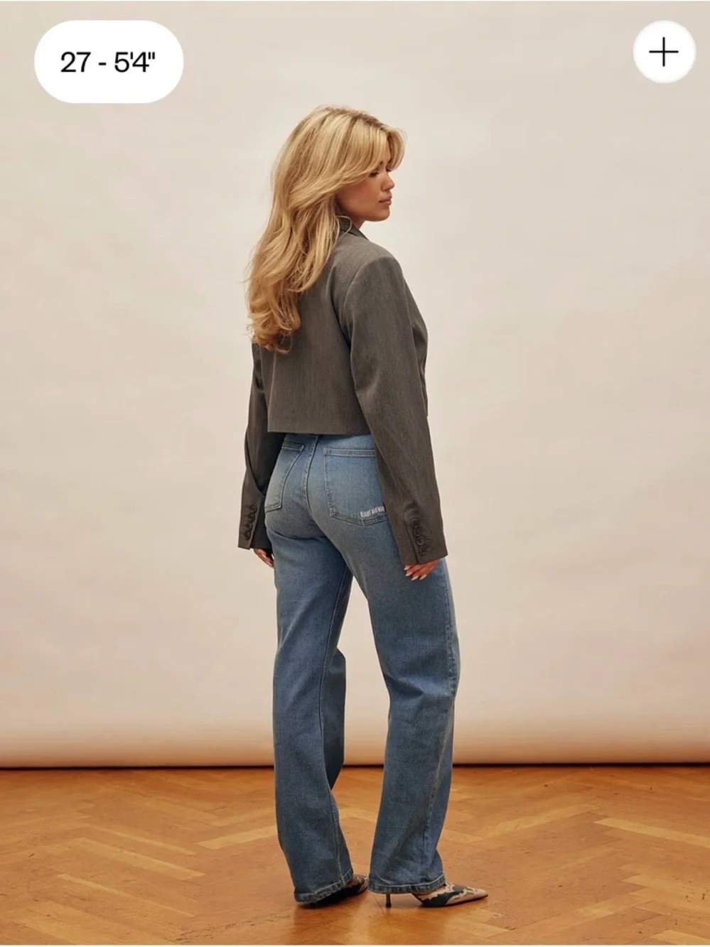 NWT Djerf Avenue Straight Jeans Mid Blue Size 27 - Picture 2 of 14